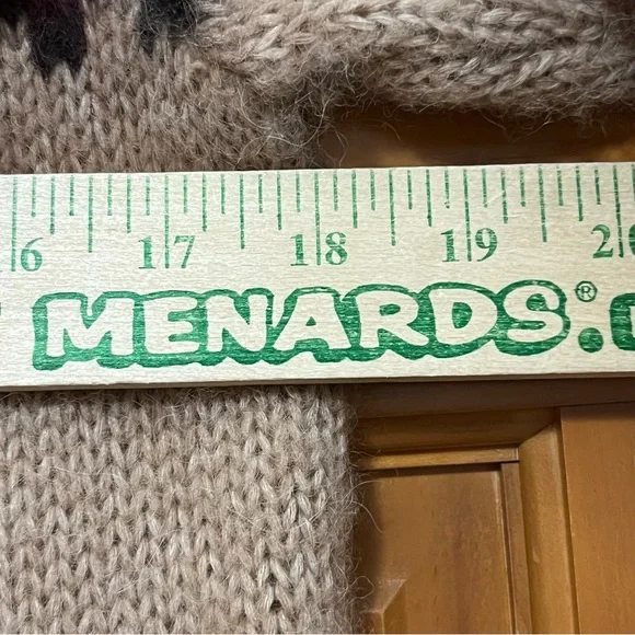 Madewell Alpaca Blend Tan and Wine Crew Neck Sweater with Fair Isle Pattern - Picture 9 of 10